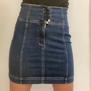 Free People jean skirt